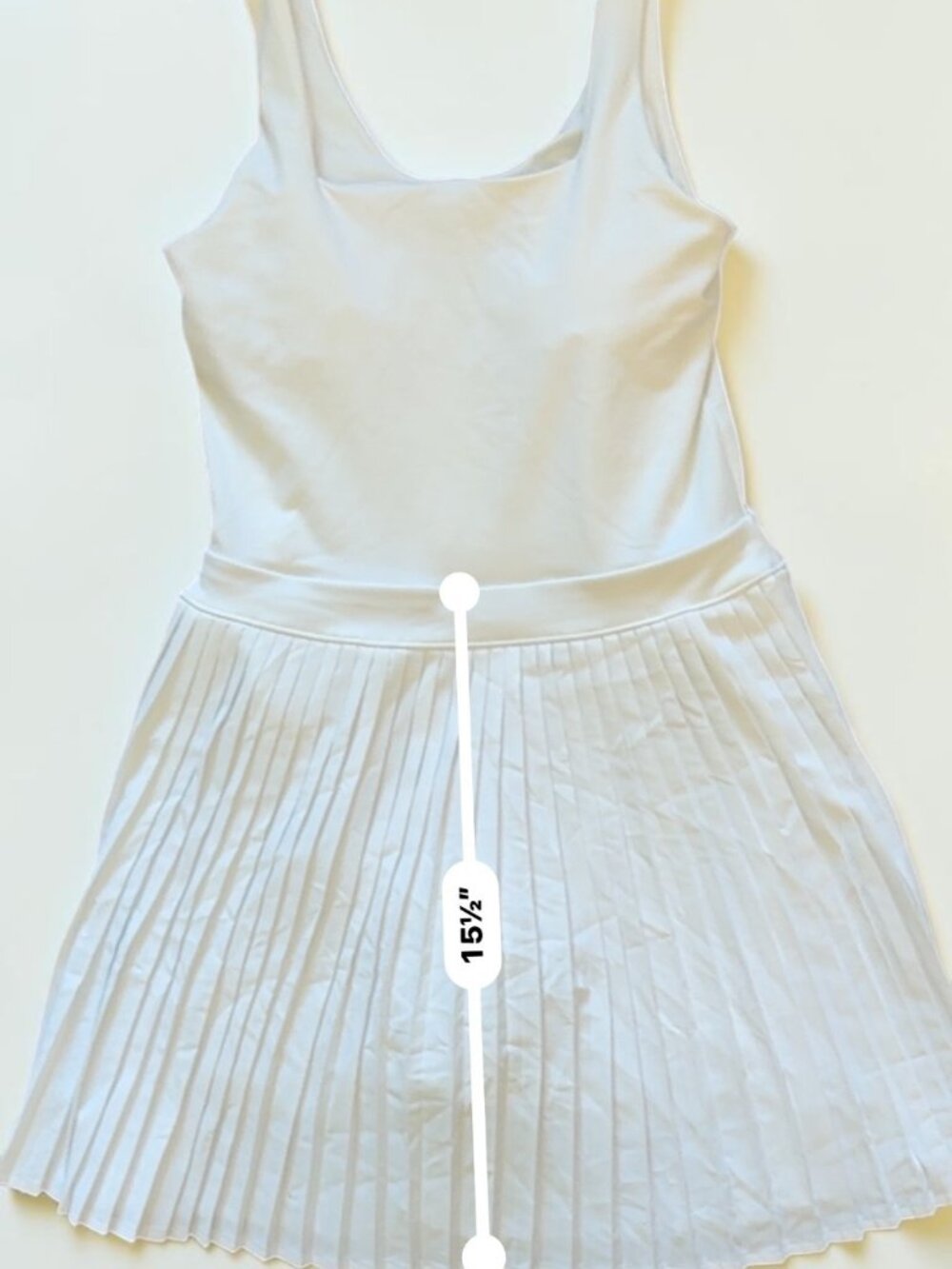 NWT Target Pleated Active Dress White Tennis Dress Moisture Wicking UPF 50+ - Picture 4 of 6
